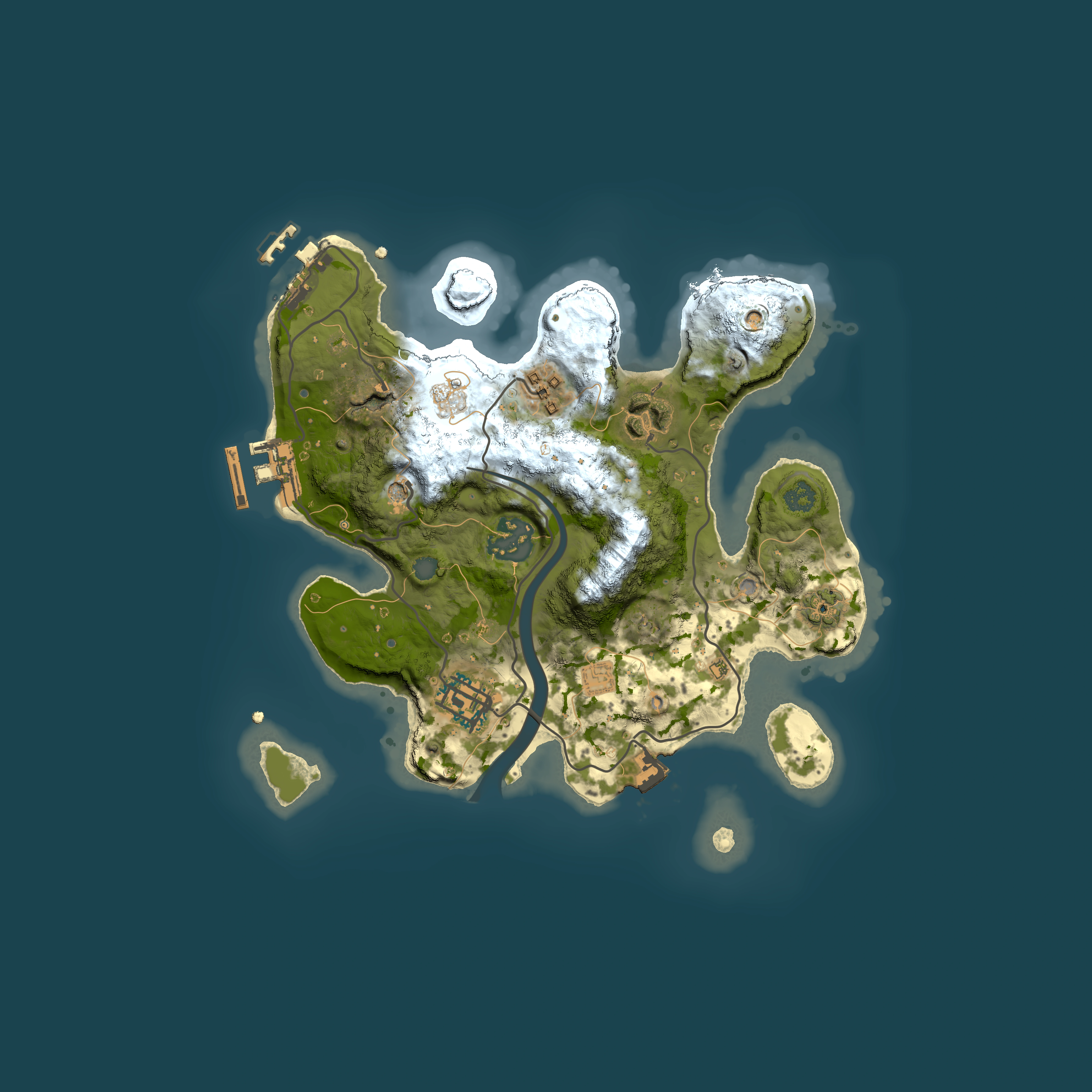 Full top-down render of Rust map seed 435973059, 2500x2500m