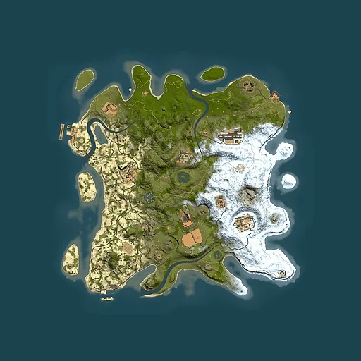Rust map seed 895900632, 3500x3500m top-down preview