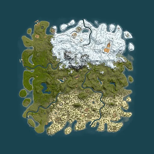 Rust map seed 398273008, 6000x6000m top-down preview