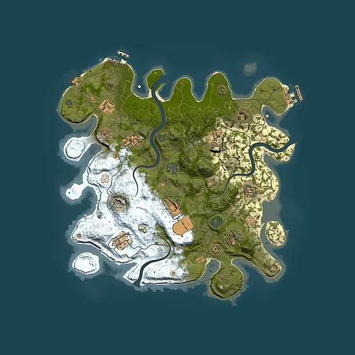 Rust map seed 1137659664, 3500x3500m top-down preview