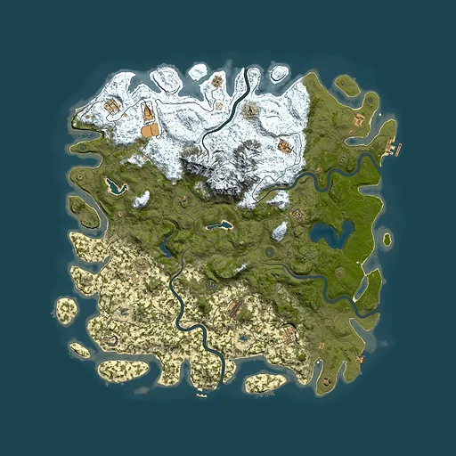 Rust map seed 733807971, 5500x5500m top-down preview