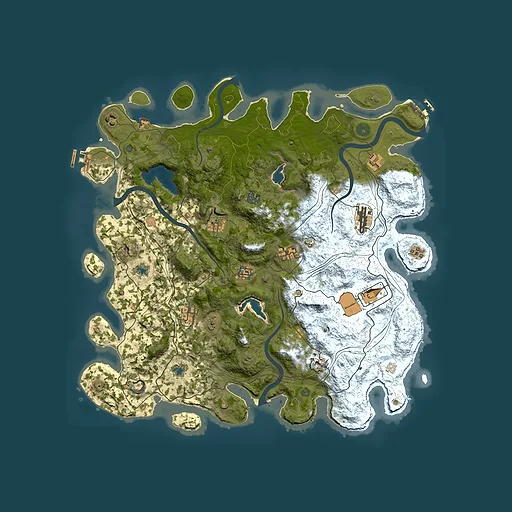 Rust map seed 350479265, 4500x4500m top-down preview