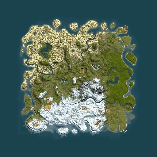 Rust map seed 1245894982, 5500x5500m top-down preview