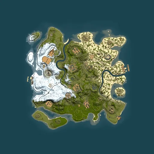 Rust map seed 1409212920, 3500x3500m top-down preview