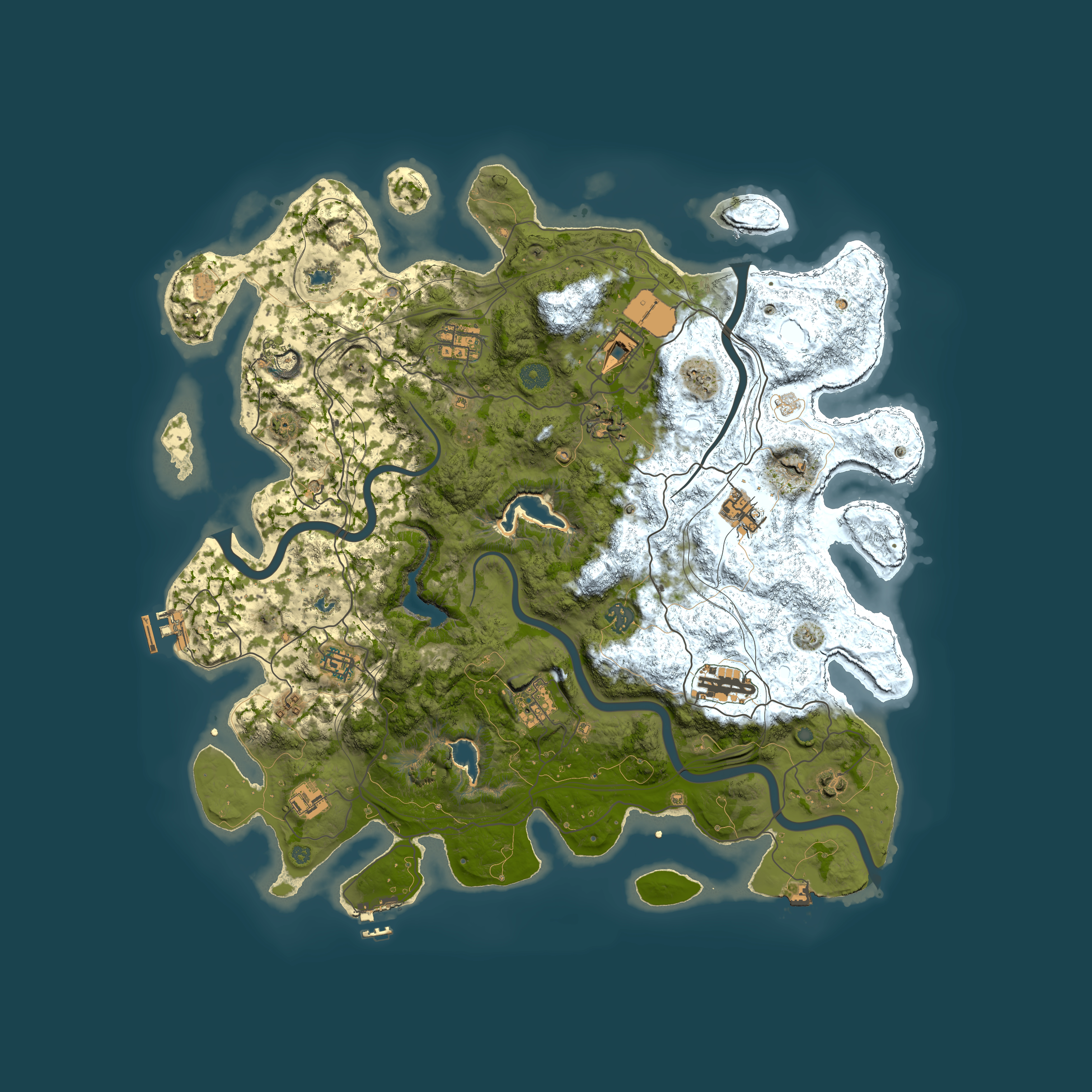 Full top-down render of Rust map seed 974177591, 4500x4500m