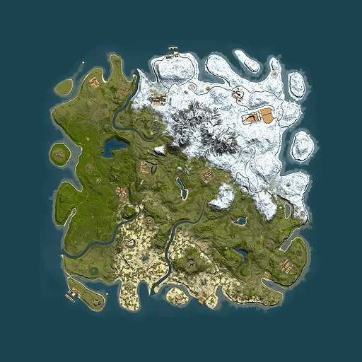 Rust map seed 829227147, 5000x5000m top-down preview