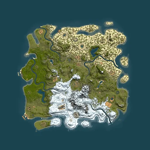 Rust map seed 1857294042, 5000x5000m top-down preview