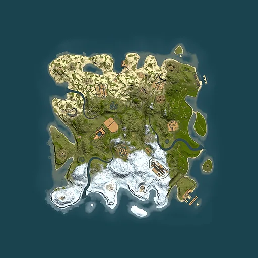 Rust map seed 1770674357, 3500x3500m top-down preview