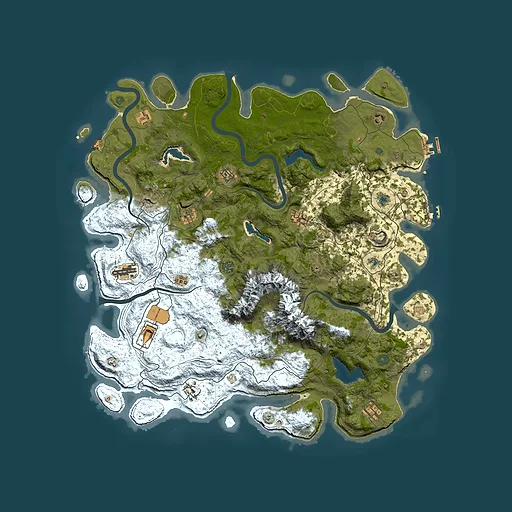 Rust map seed 11941008, 5000x5000m top-down preview