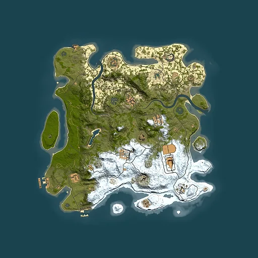 Rust map seed 1407835514, 4000x4000m top-down preview