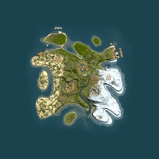 Rust map seed 1448381158, 2500x2500m top-down preview