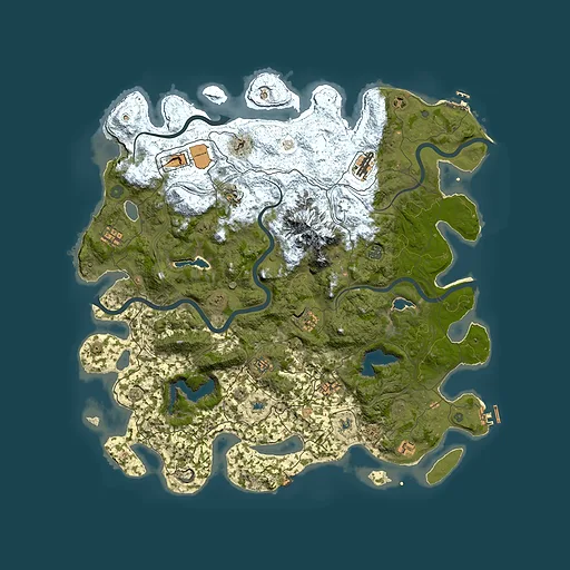 Rust map seed 1203417252, 5000x5000m top-down preview