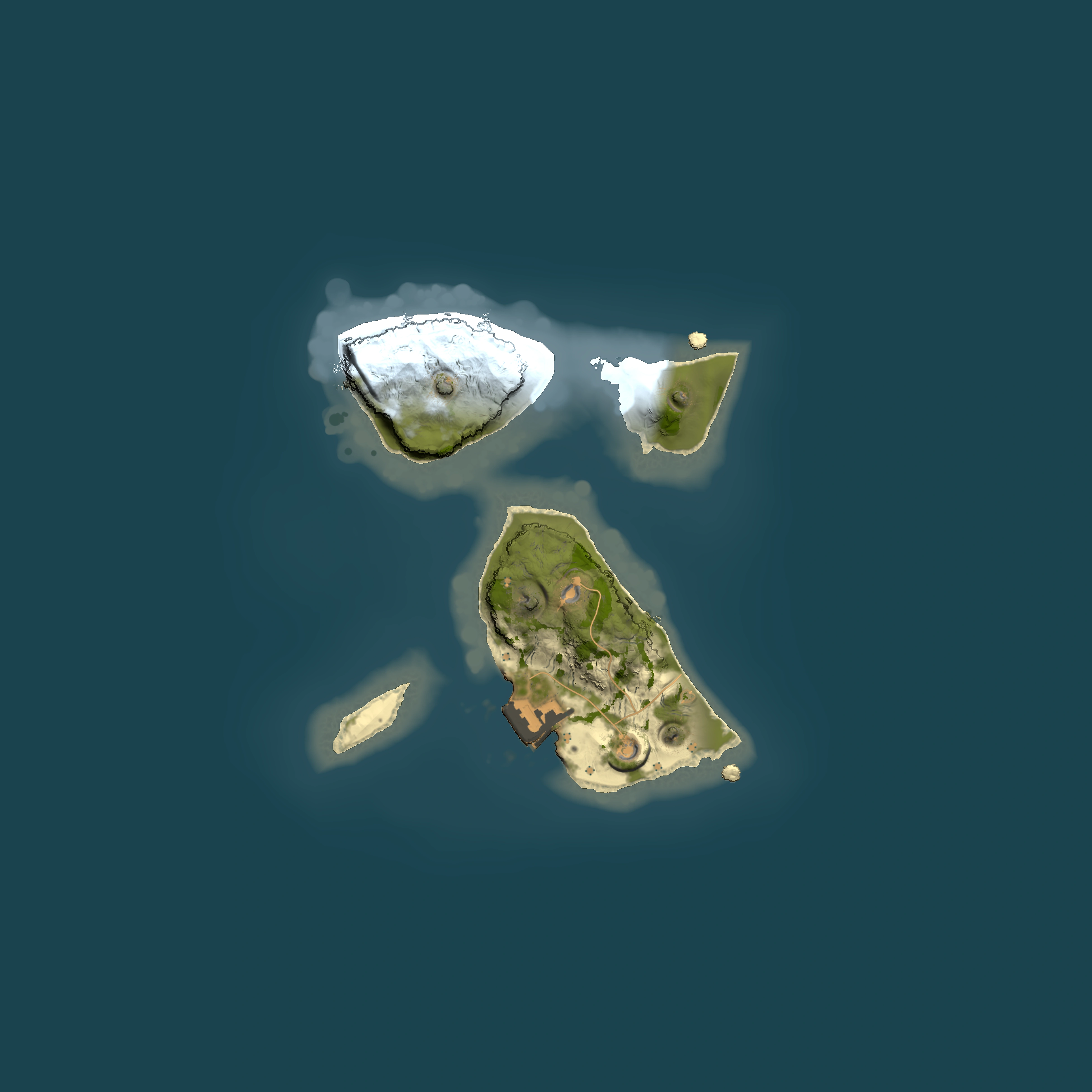 Full top-down render of Rust map seed 1981859399, 1500x1500m