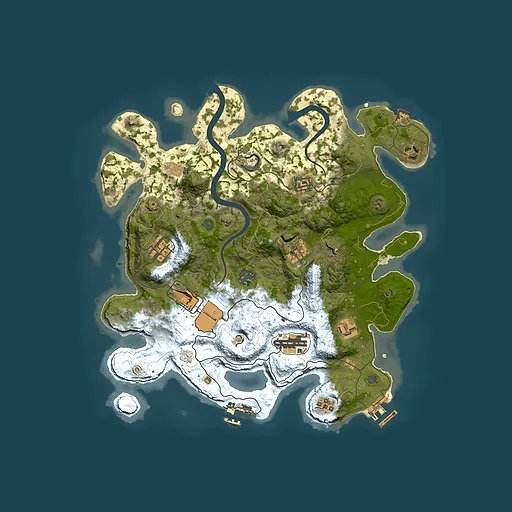 Rust map seed 1485627367, 3500x3500m top-down preview