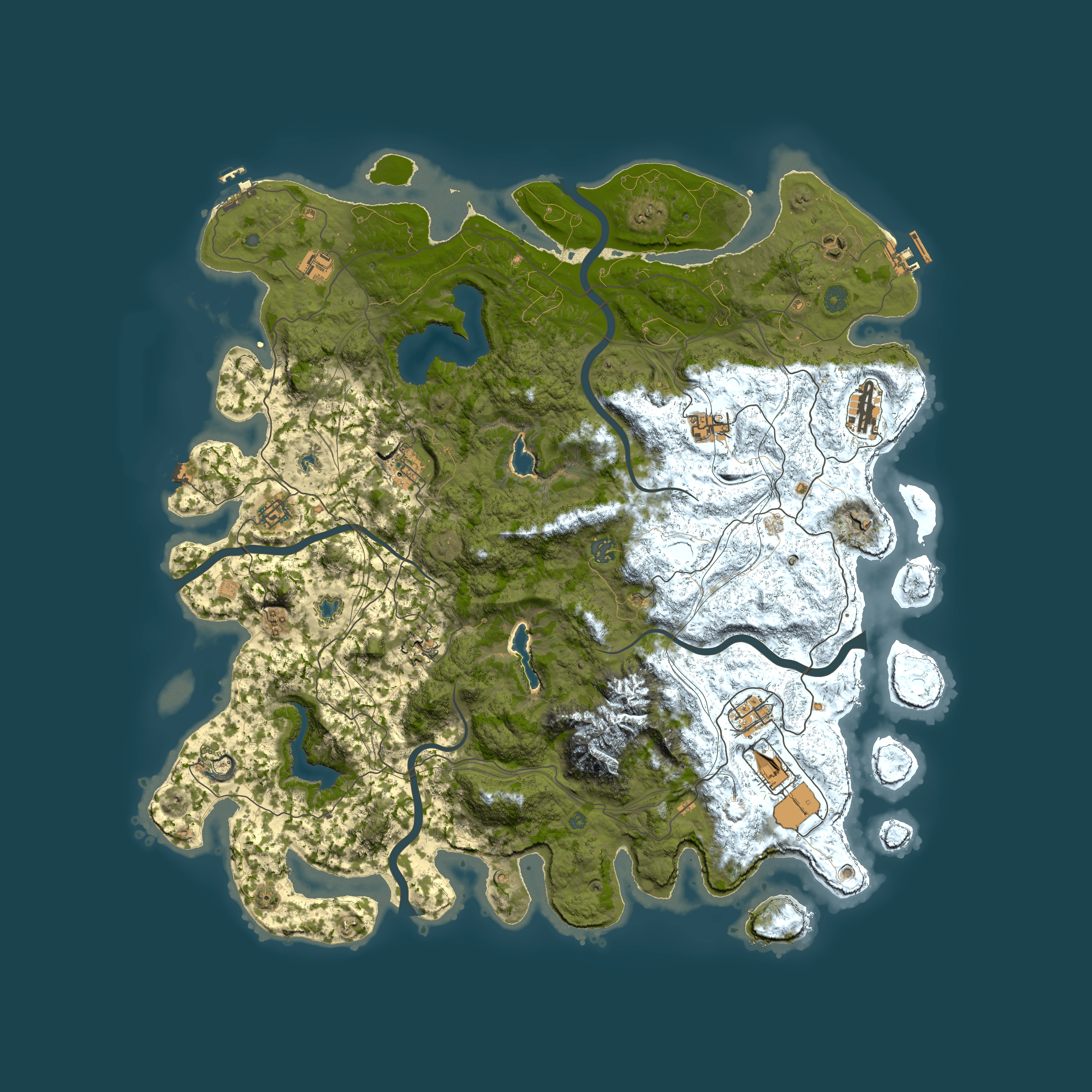 Full top-down render of Rust map seed 741485982, 5000x5000m