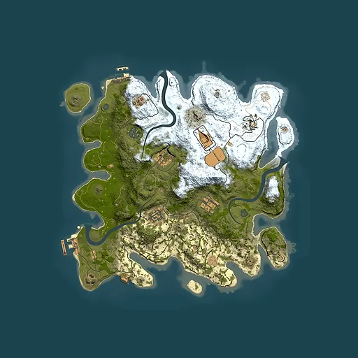 Rust map seed 336442081, 3500x3500m top-down preview
