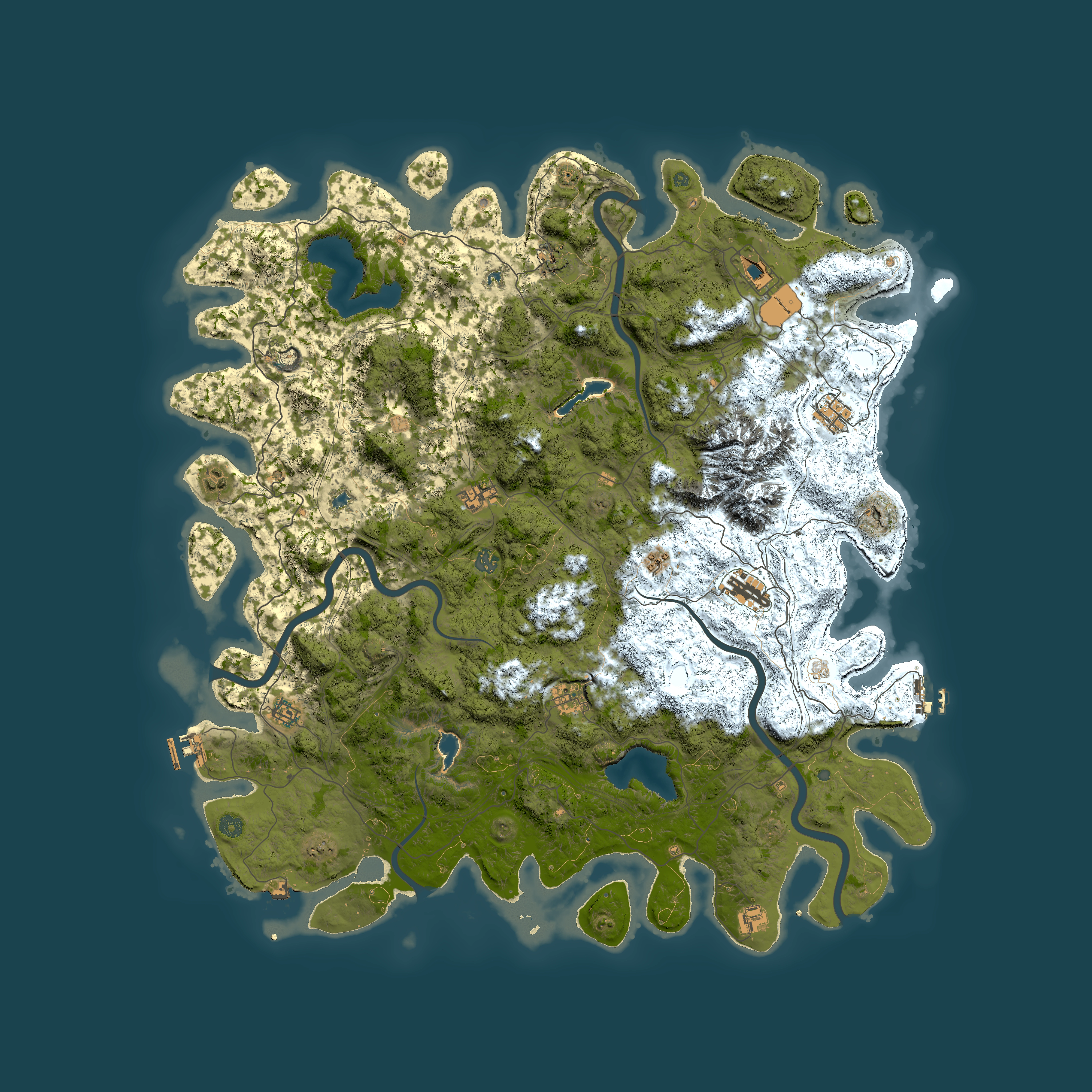 Full top-down render of Rust map seed 1437550659, 5500x5500m