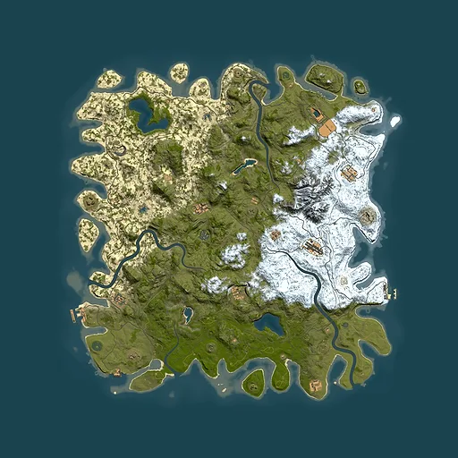 Rust map seed 1437550659, 5500x5500m top-down preview