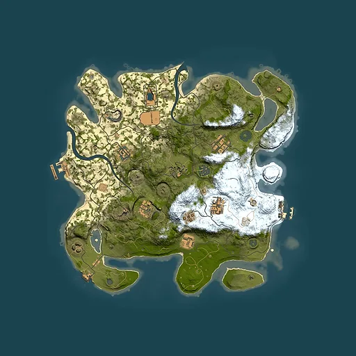 Rust map seed 965638550, 3500x3500m top-down preview