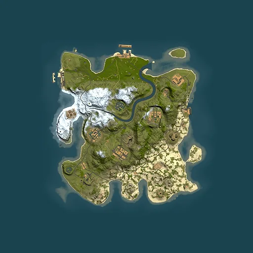 Rust map seed 2129511146, 3000x3000m top-down preview