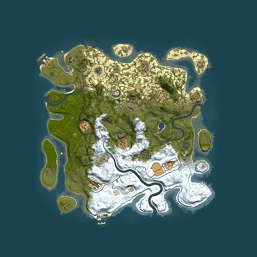 Rust map seed 1284004474, 4000x4000m top-down preview