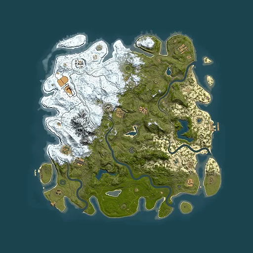 Rust map seed 808014088, 5000x5000m top-down preview