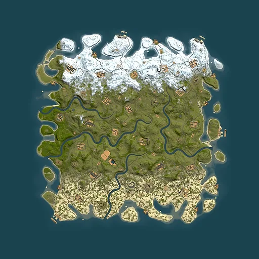 Rust map seed 1250480464, 5499x5499m top-down preview