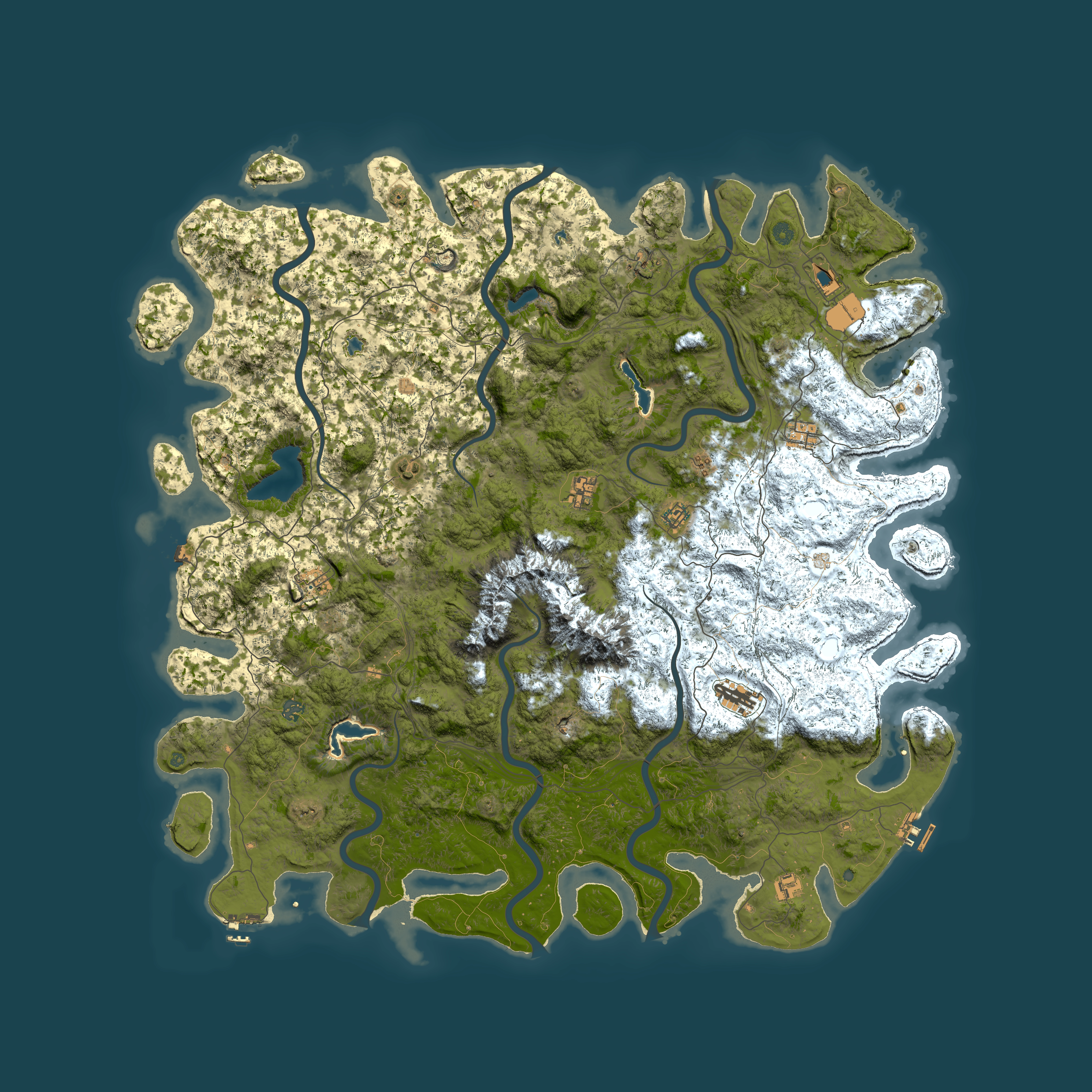 Full top-down render of Rust map seed 447791074, 6000x6000m