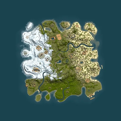 Rust map seed 1660895216, 4000x4000m top-down preview