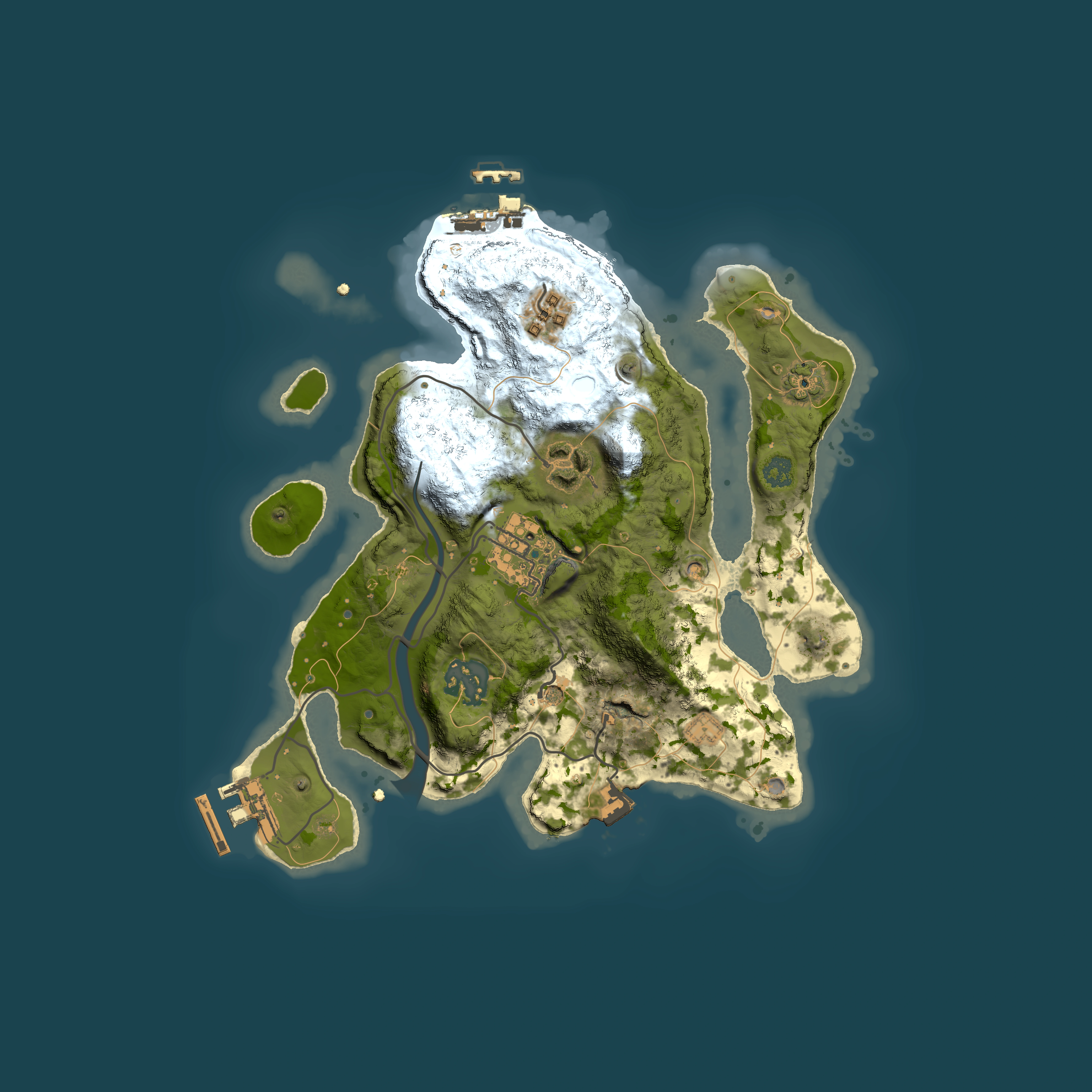 Full top-down render of Rust map seed 296577031, 2500x2500m