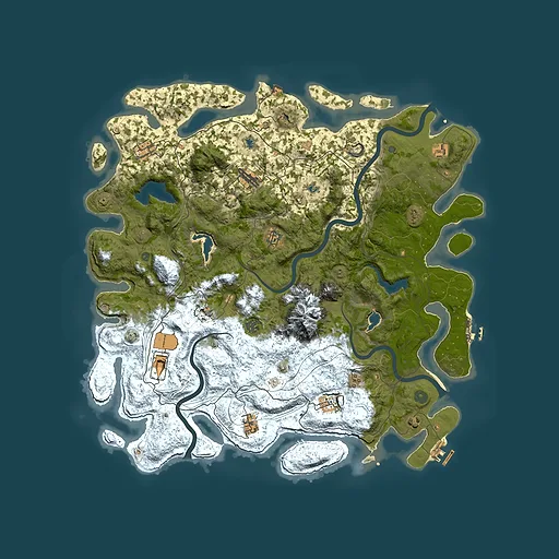 Rust map seed 1388307916, 5000x5000m top-down preview