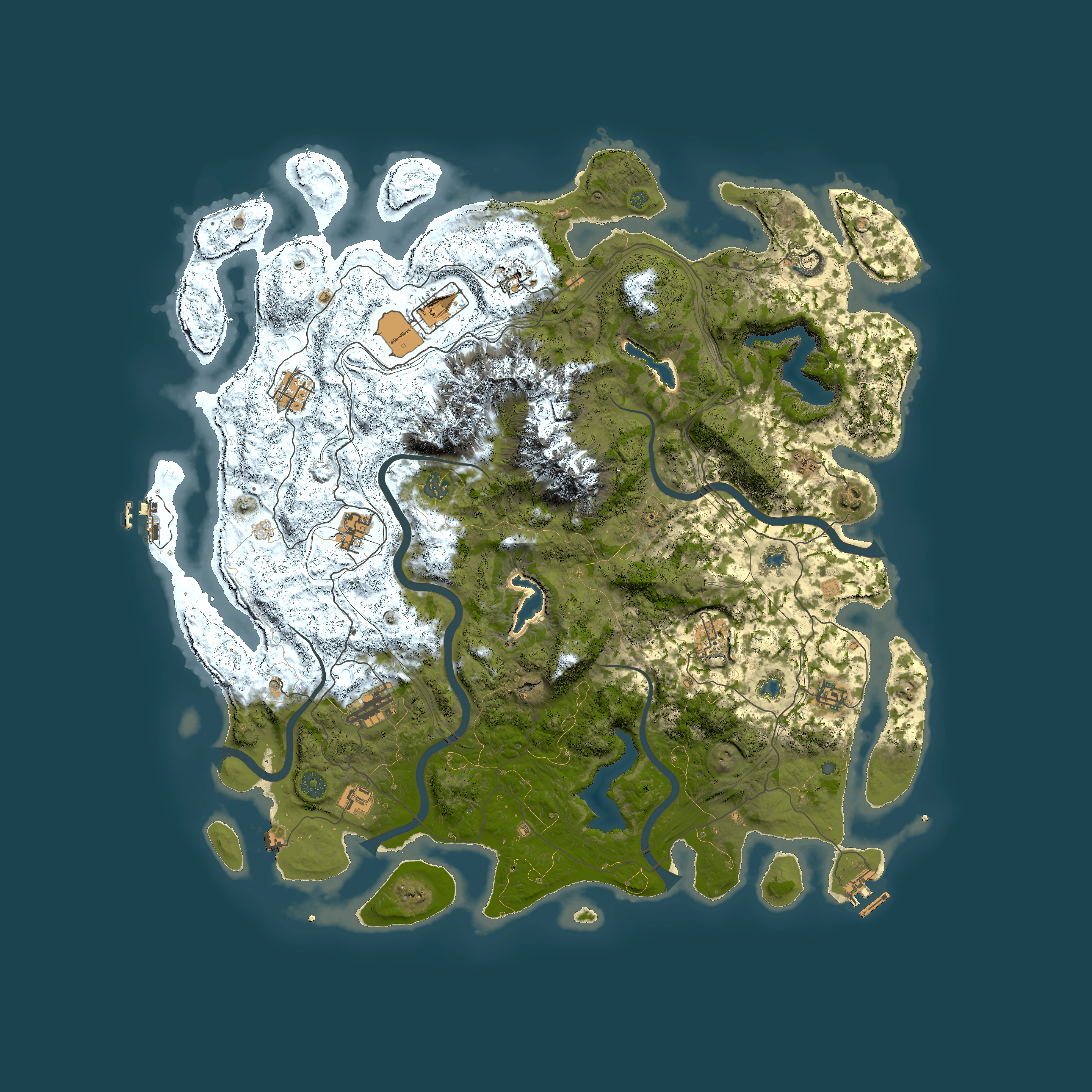 Full top-down render of Rust map seed 1151896516, 5000x5000m