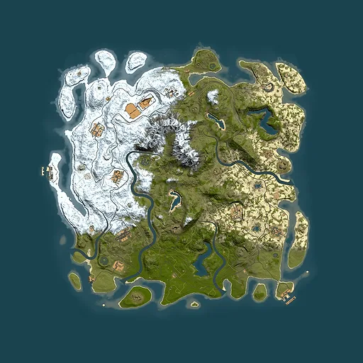 Rust map seed 1151896516, 5000x5000m top-down preview