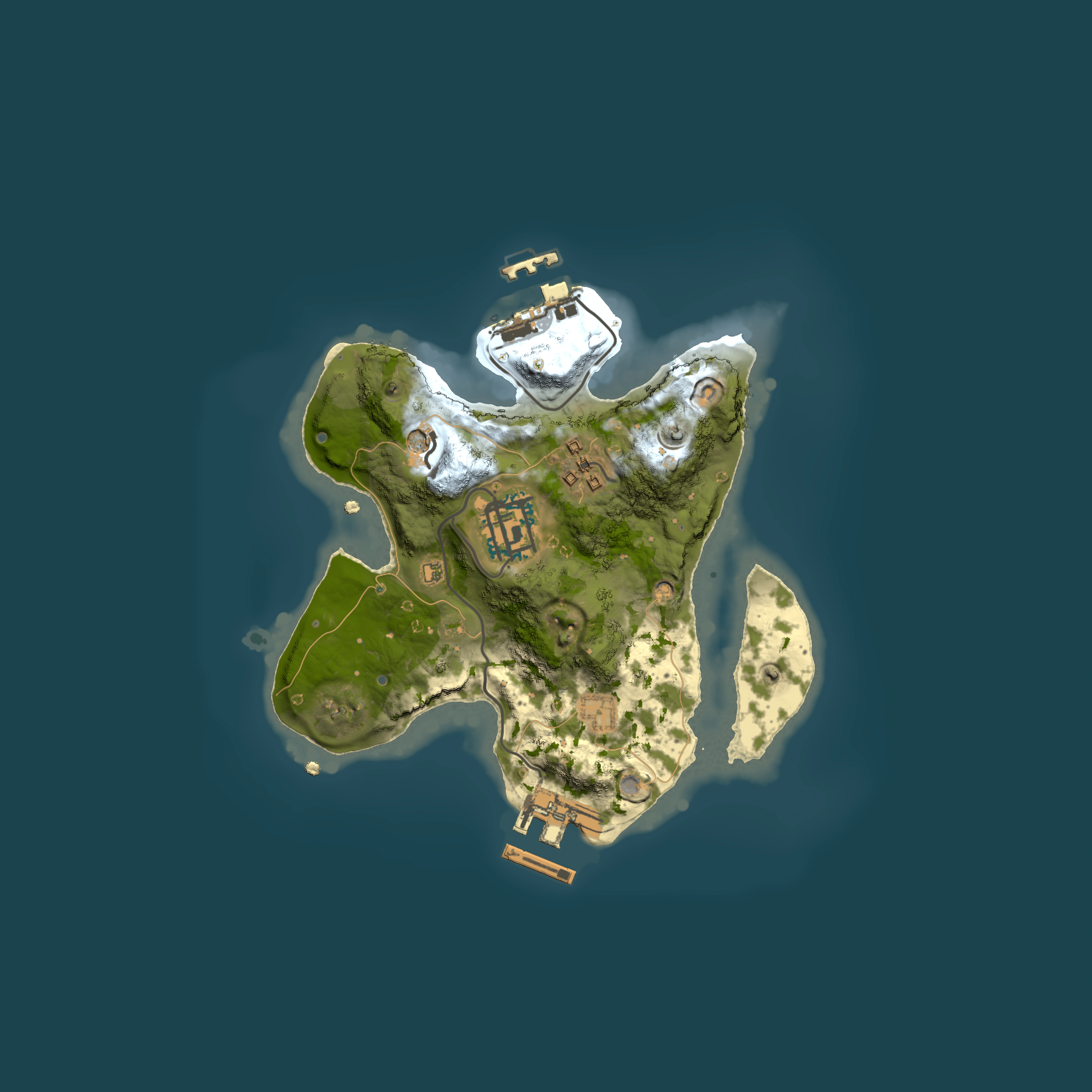 Full top-down render of Rust map seed 1709503427, 2000x2000m
