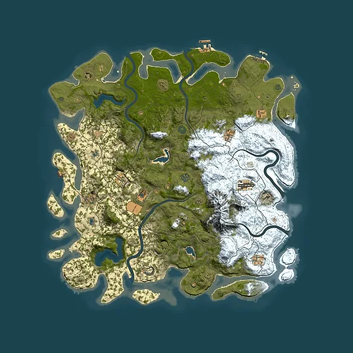 Rust map seed 1901115867, 5000x5000m top-down preview