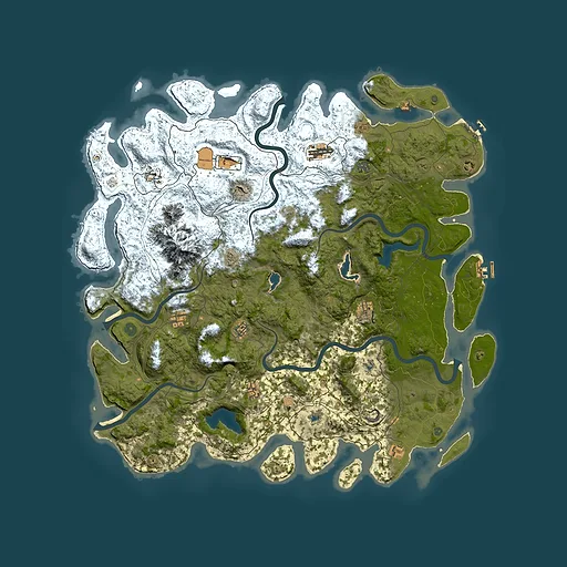 Rust map seed 659790205, 5500x5500m top-down preview