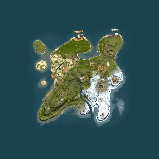 Rust map seed 1443494786, 2500x2500m top-down preview