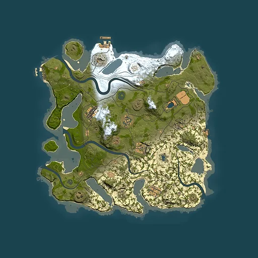 Rust map seed 440093405, 3750x3750m top-down preview