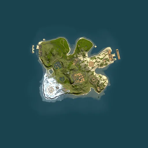 Rust map seed 2064715249, 2000x2000m top-down preview