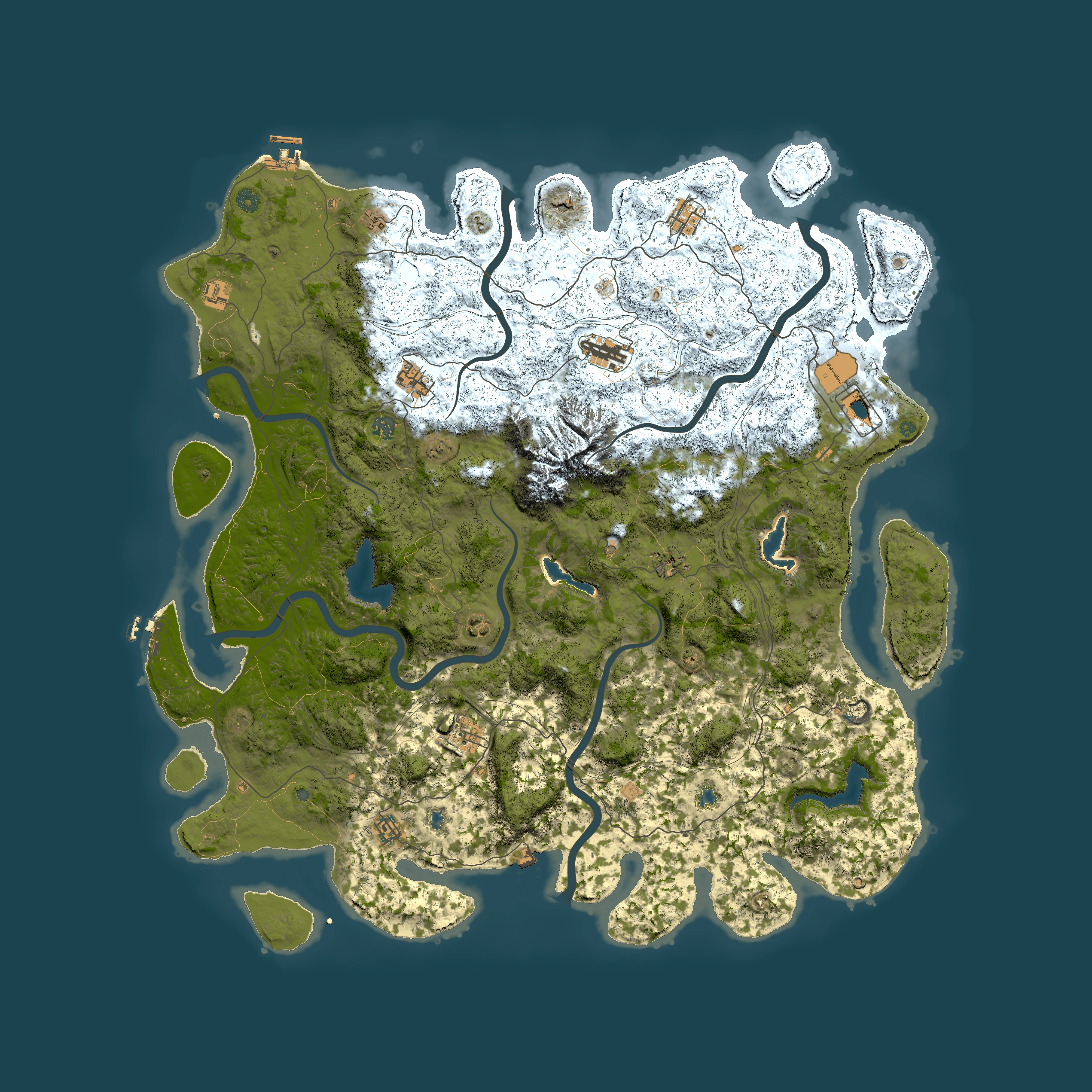 Full top-down render of Rust map seed 1907038233, 5500x5500m