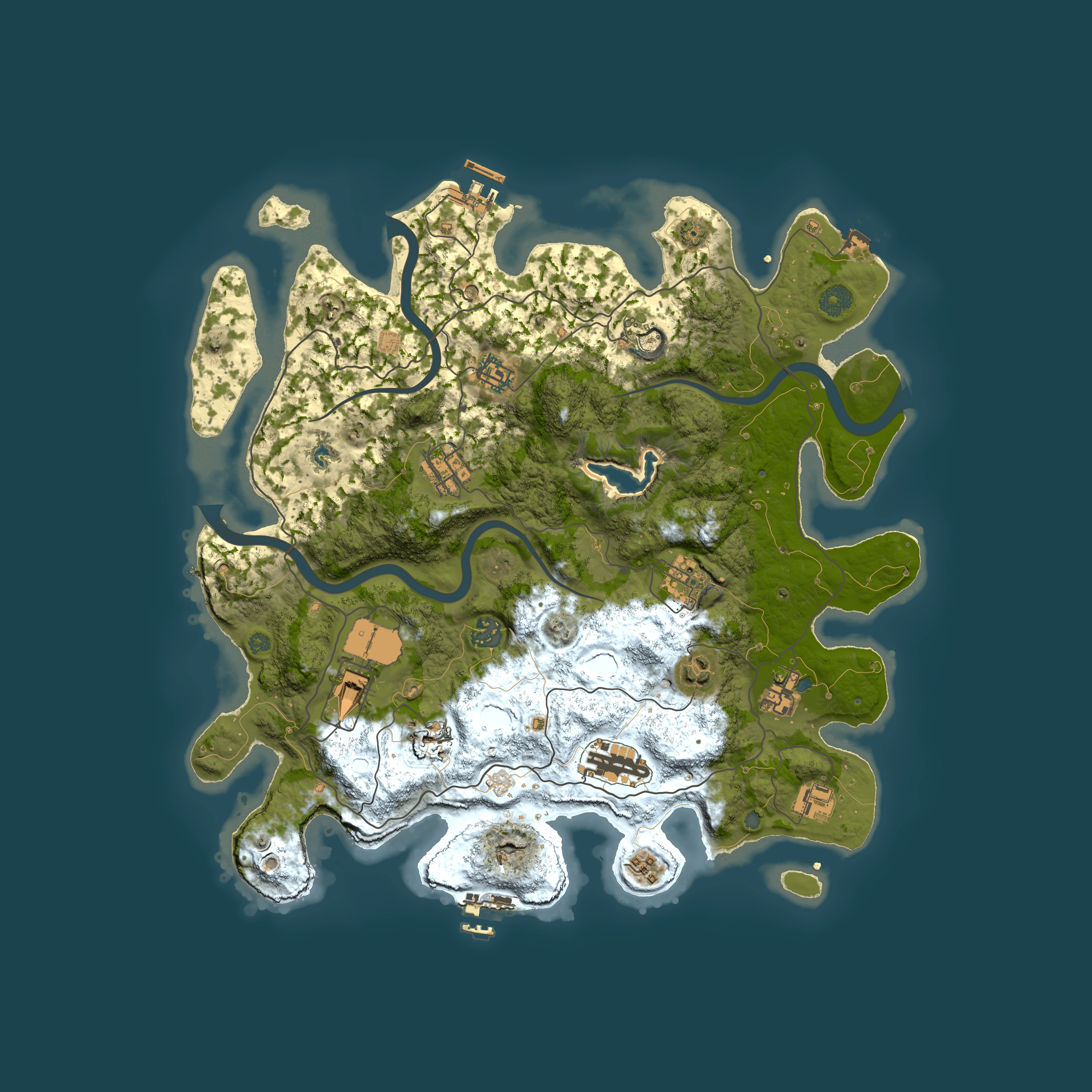 Full top-down render of Rust map seed 1830519904, 4000x4000m
