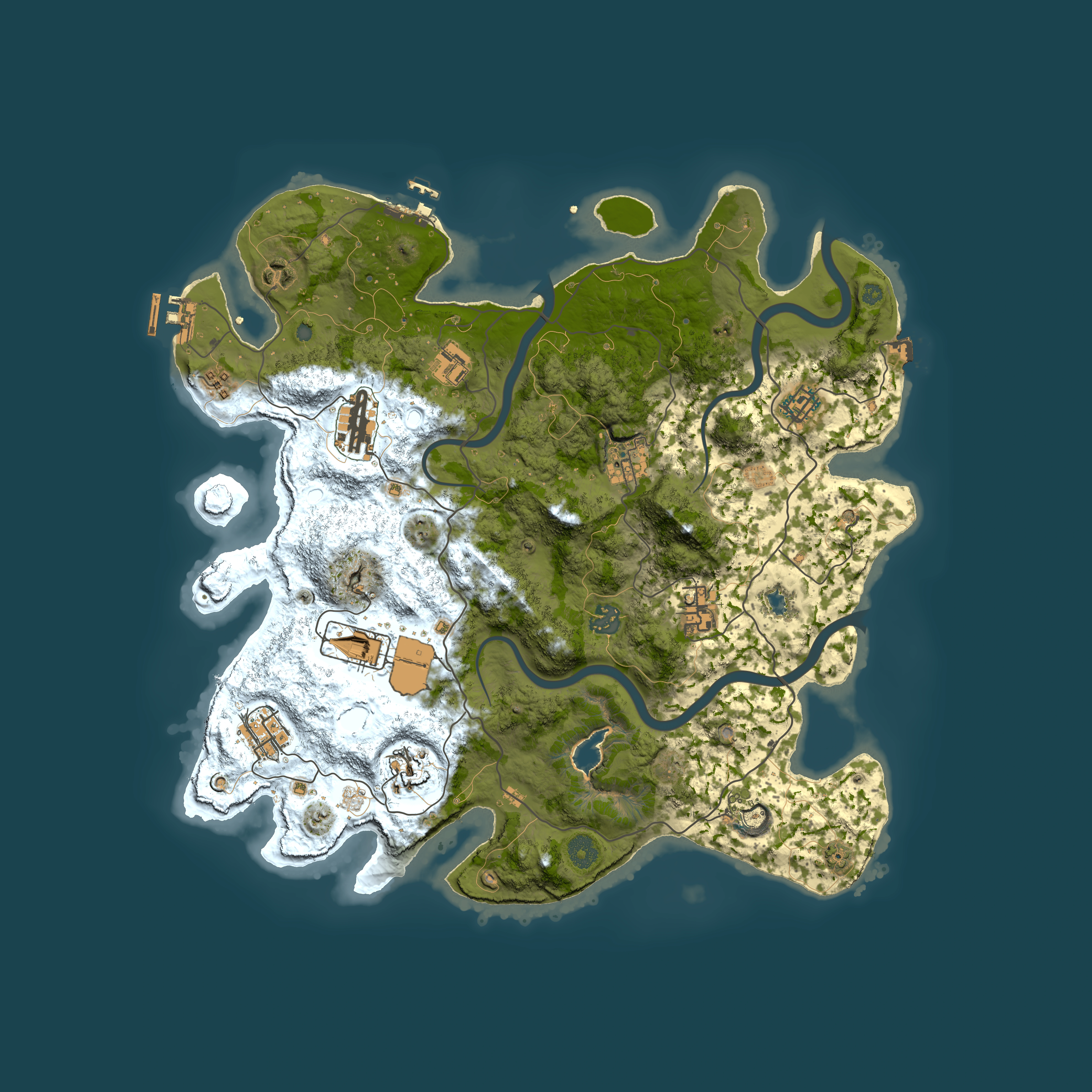 Full top-down render of Rust map seed 2133824472, 4000x4000m