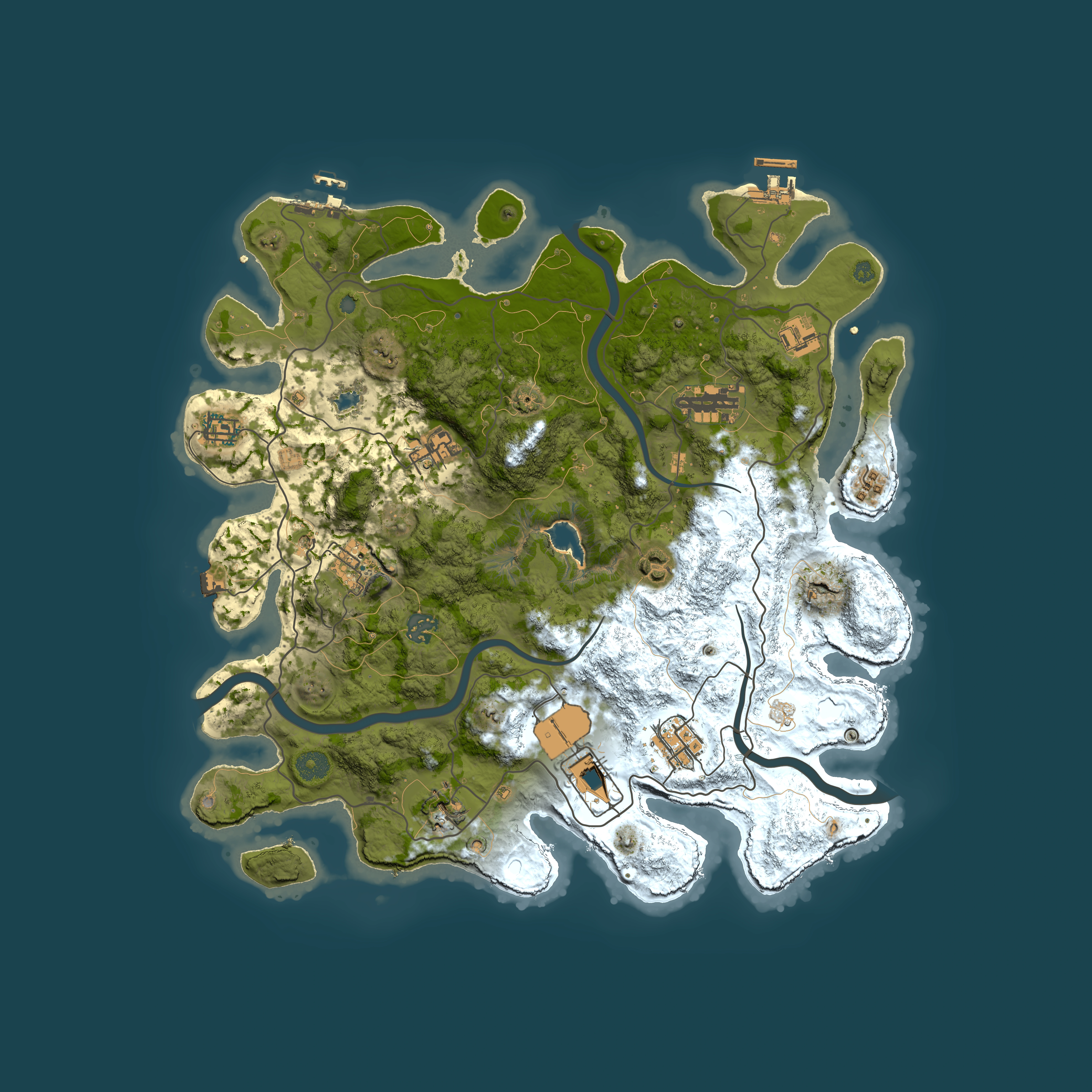 Full top-down render of Rust map seed 886804788, 4000x4000m