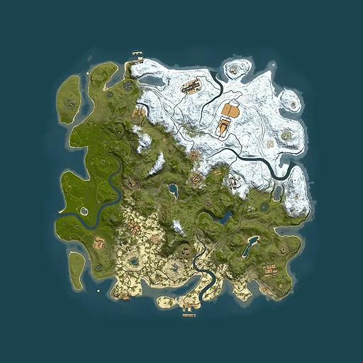 Rust map seed 811348581, 4500x4500m top-down preview