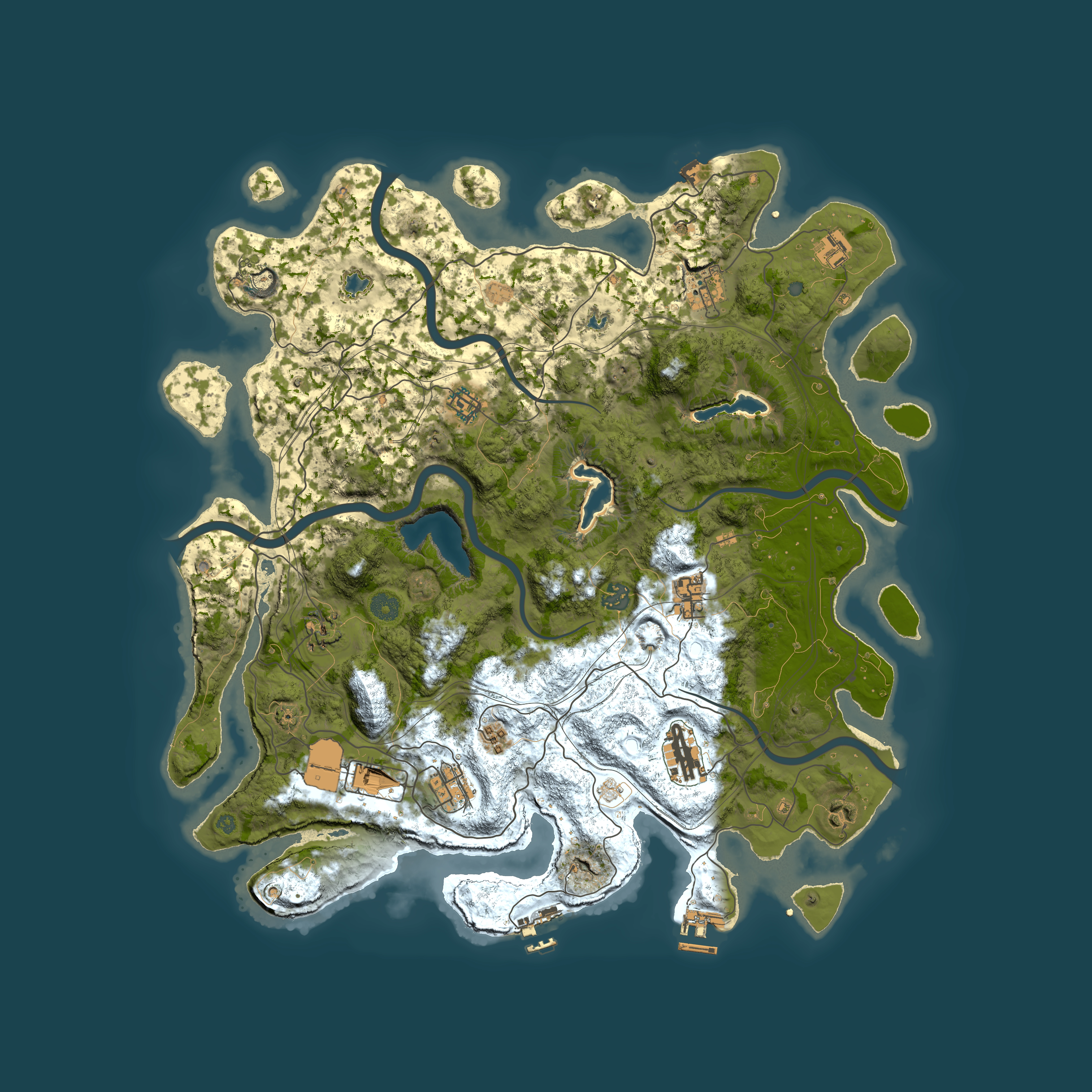 Full top-down render of Rust map seed 2034220578, 4500x4500m