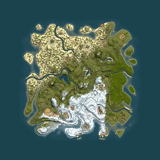 Rust map seed 2034220578, 4500x4500m top-down preview