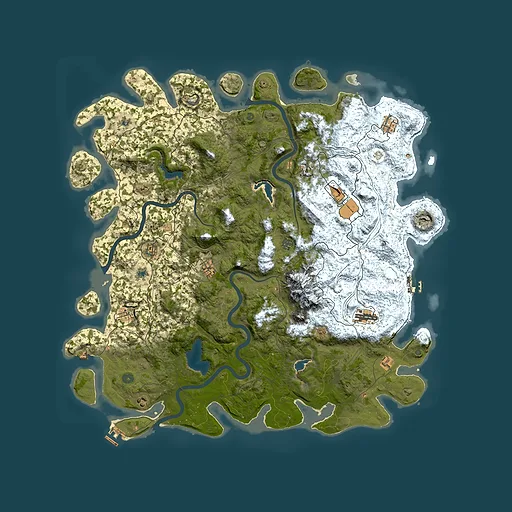 Rust map seed 1101461842, 5500x5500m top-down preview