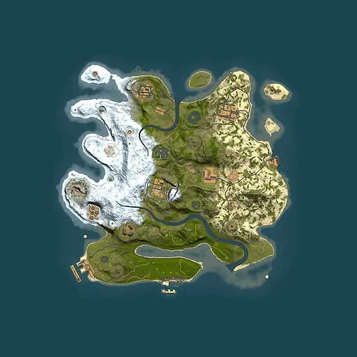 Rust map seed 918294867, 3000x3000m top-down preview
