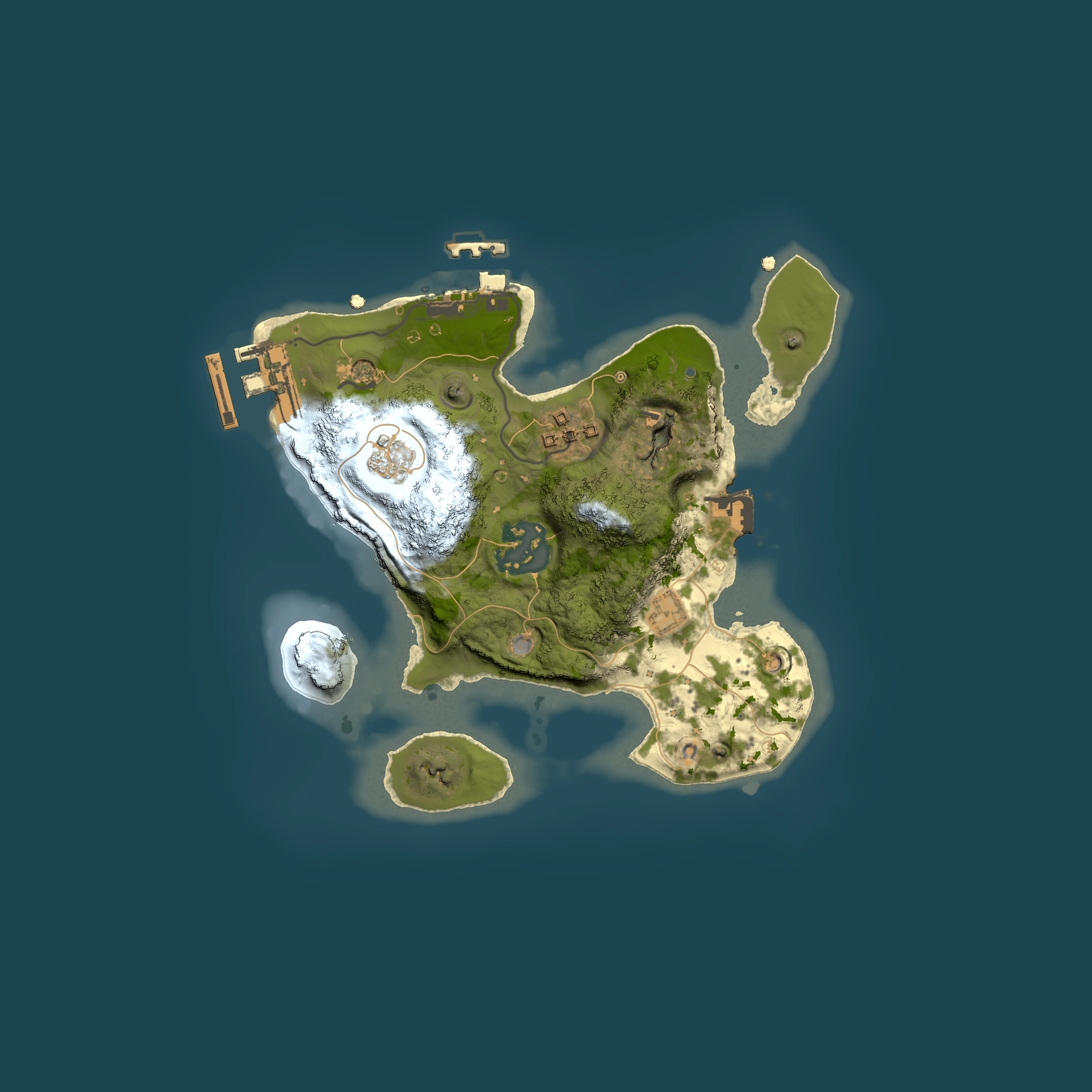 Full top-down render of Rust map seed 1533148430, 2000x2000m