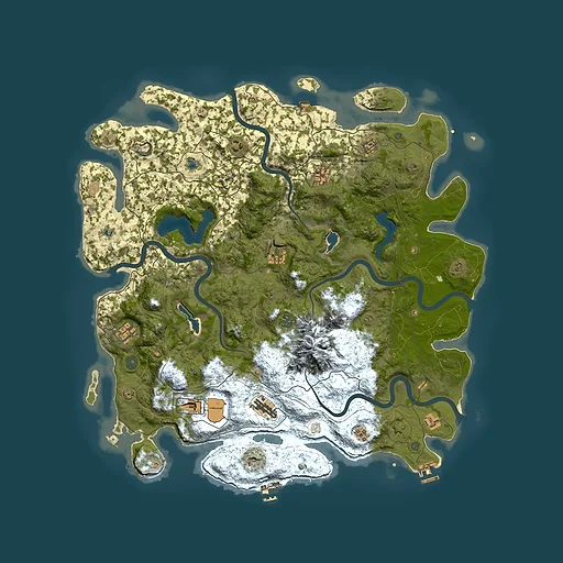 Rust map seed 1571983310, 5000x5000m top-down preview